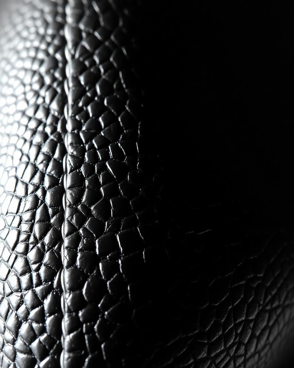 Macro detail of grained leather