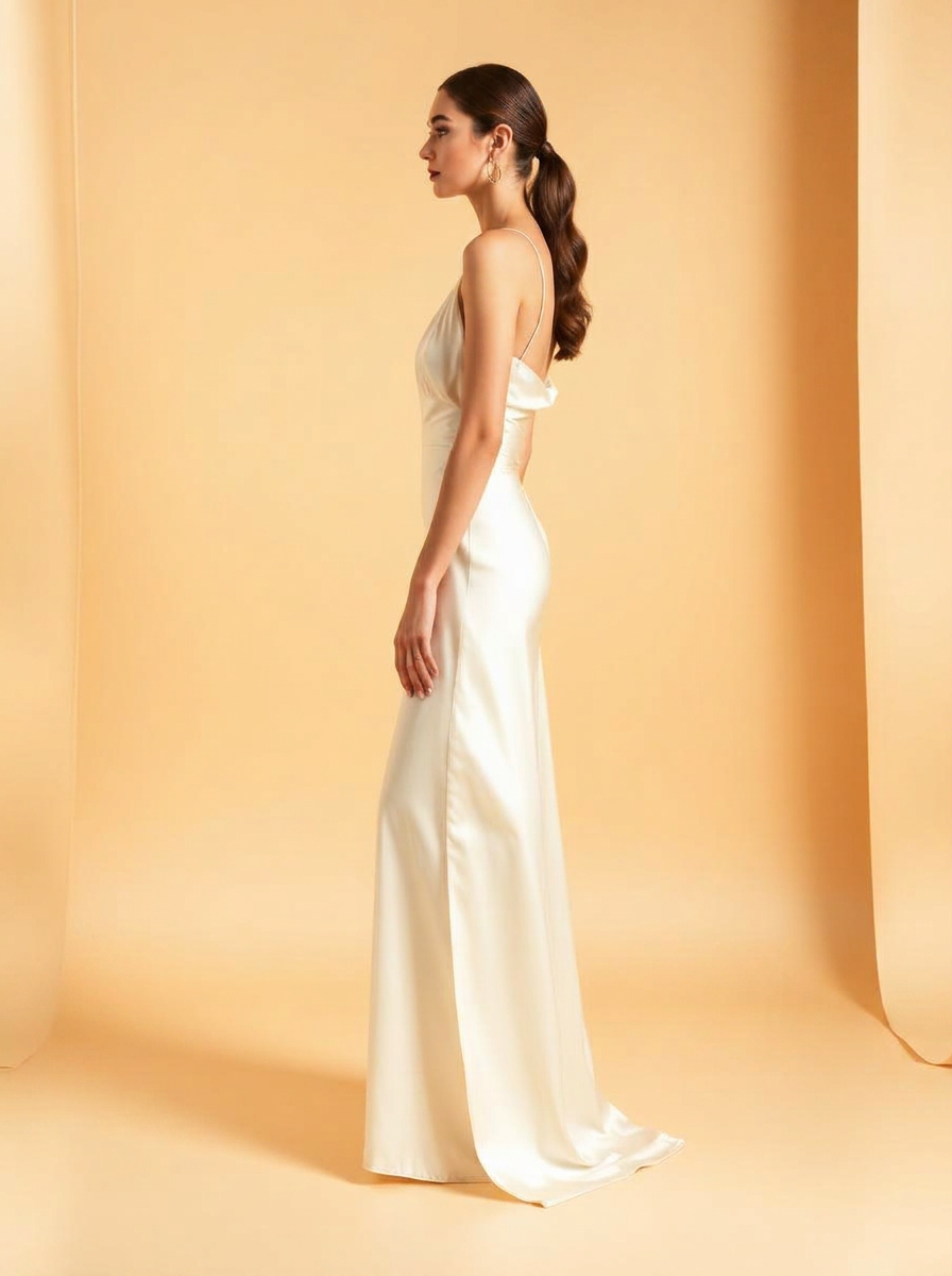 Silk Column Dress, alternate view