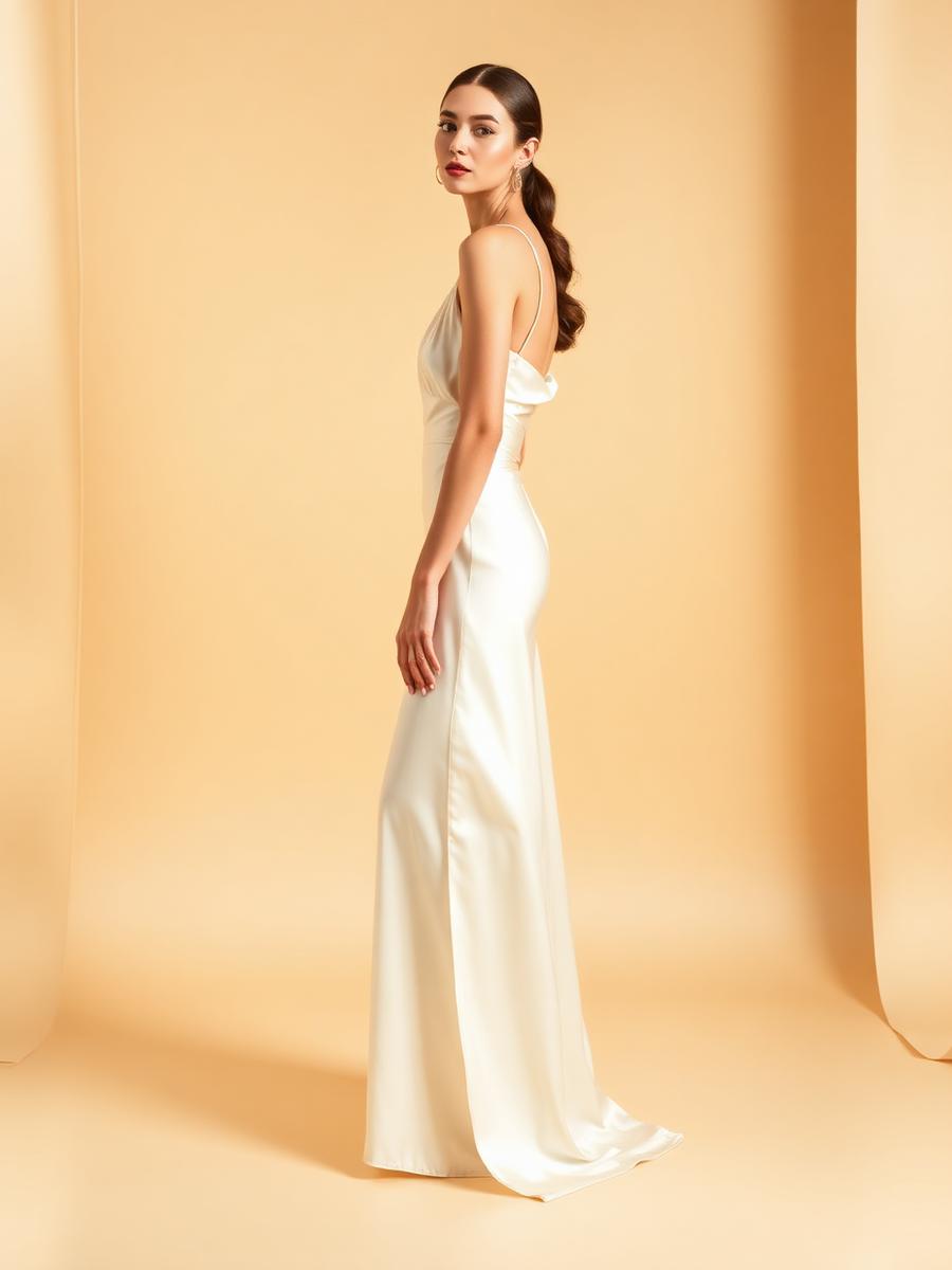 Silk Column Dress