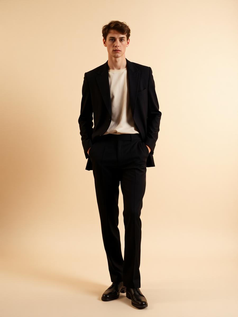 Pleated Wool Trouser