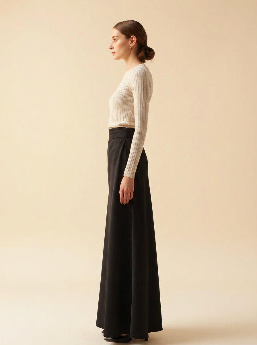 Asymmetric Wool Skirt, alternate view